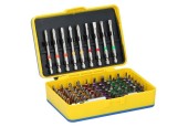 Kinzo jeu d'embouts de tournevis 71 pièces 12x16x4,5cm croix torx et hex avec 2 porte-embouts