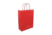 Sac en papier 26x12x35cm rouge paquet de 50 pièces