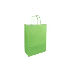 Papieren draagtas 24x11x33cm groen pak a 50 stuks