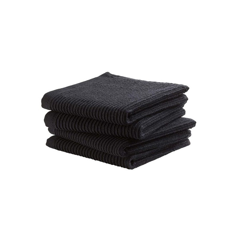 DDDDD vaatdoek Basic zwart 30x30cm per 4 stuks