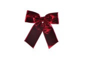 Hangdeco kerststrik 28x28cm rood