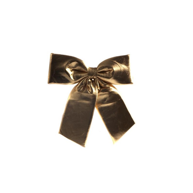 Hangdeco kerststrik 28x28cm goud