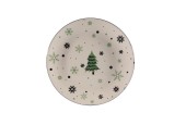 Assiette en porcelaine avec image de sapin de Noël Ø26,5cm