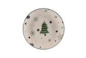 Assiette en porcelaine image sapin de Noël Ø19cm