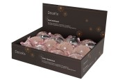 Decoris Kerstballen van kunststof 3 assorti kleuren in doos a 12 stuks blush pink