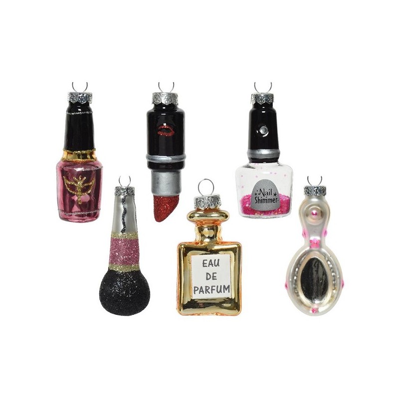 Decoris Cintre de Noël set maquillage 6 produits de beauté assortis en verre