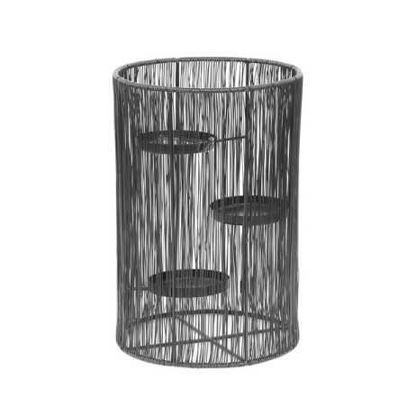 Lanterne Soll en métal pour 3 bougies chauffe-plat Ø20xh30cm