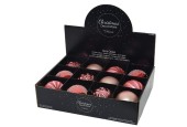 Decoris Boules de Noël en verre Ø8cm boîte de 12 pièces rose