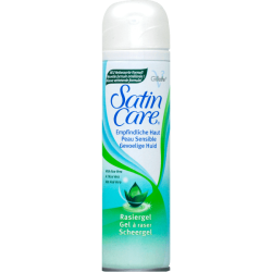 Gillette Shaving Gel 200ml Satin Care vrouw voor de gevoelige huid.