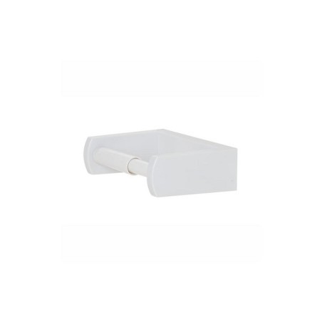 Porte-rouleau de papier toilette Elementals Basic en plastique blanc avec matériel de montage