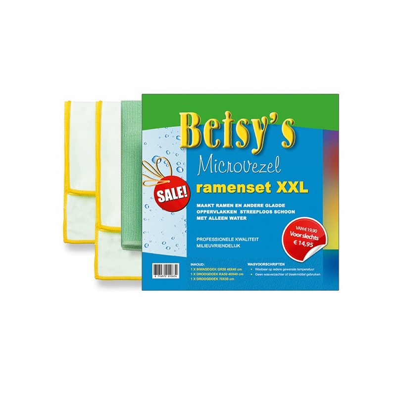 Betsy's Microvezel 3-delige ramenset XXL groen