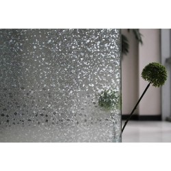 Film de fenêtre pierres anti-vue statiques 45cm x 2m