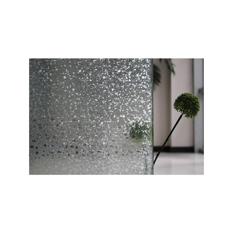 Film de fenêtre pierres anti-vue statiques 45cm x 2m
