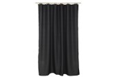 Rideau de douche Jacquard Textile 100% polyester 180x200cm noir complet avec anneaux de suspension