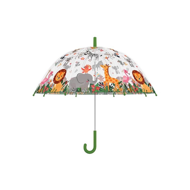 Esschert Design Kinderparaplu oerwoud transparant Ø70,5cm