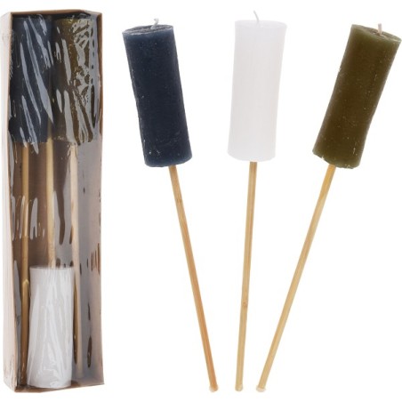 Bougie torche lot de 3
