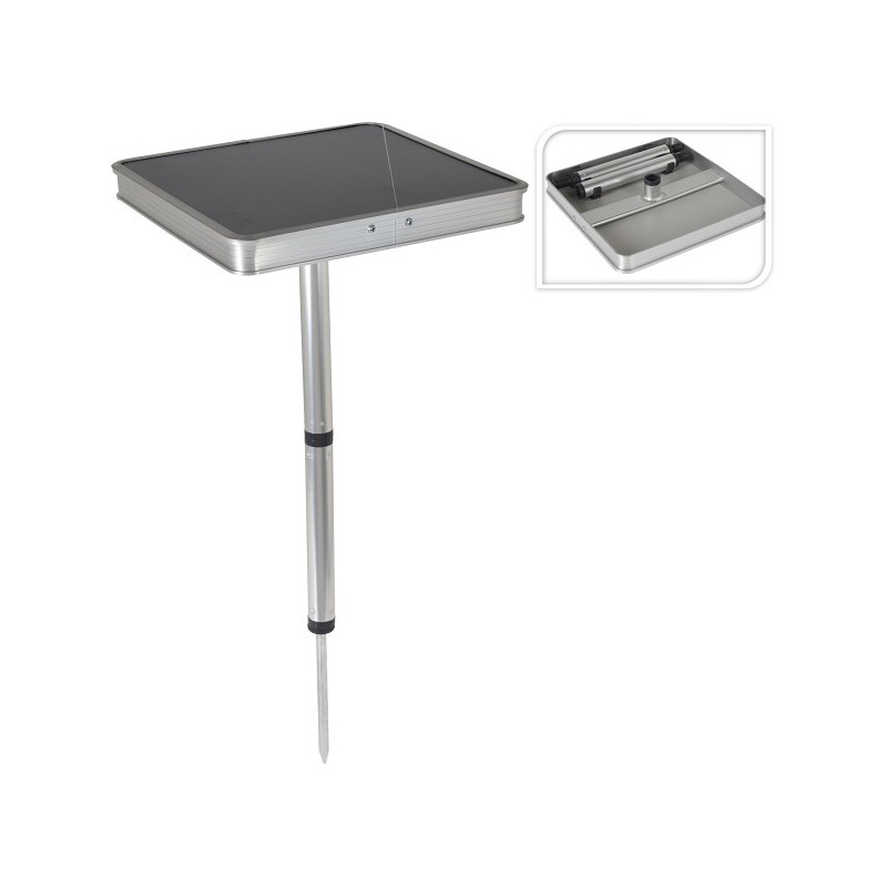Table de camping 26x26x43cm gris