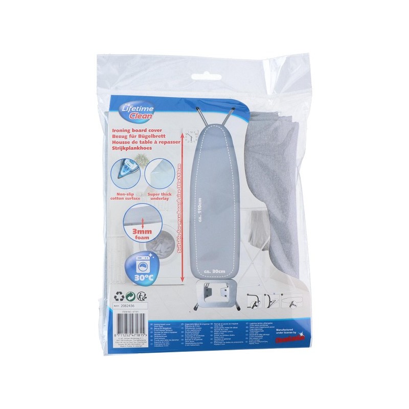 Strijkplankhoes 110x30cm 3mm schuimstof