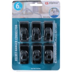 Alpina Kleerhanger verbinder 6 stuks op kaart 5x2,5x2cm