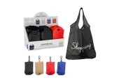 Boodschappentas met tekst "Shopping" 33x34cm opvouwbaar