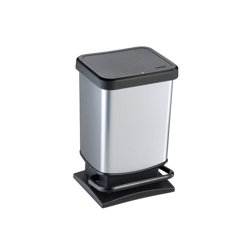 Rotho Paso Pedaalemmer 20L zilver metallic