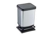 Rotho Paso Pedaalemmer 20L zilver metallic