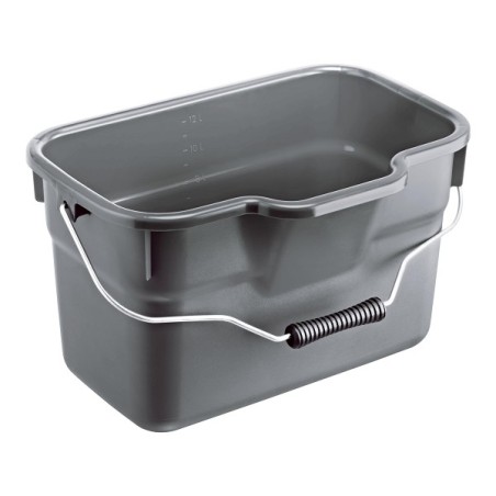 Rotho Emmer rechthoekig 12L Basic antraciet