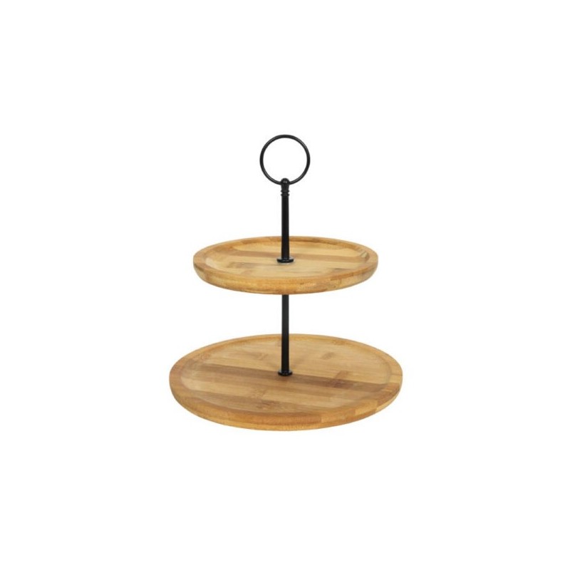 Bamboe etagere 2-laags