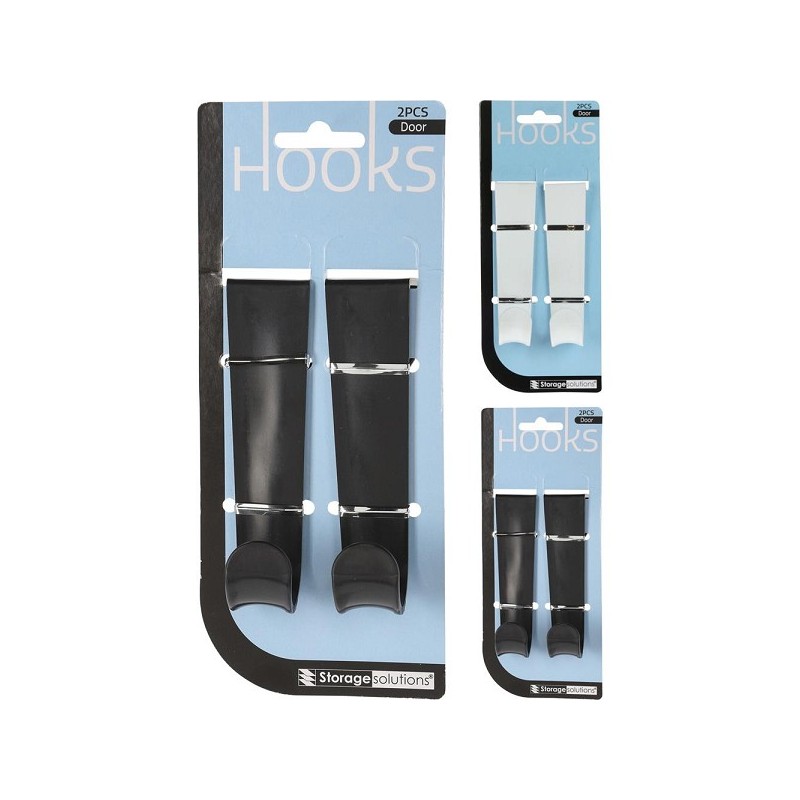 Crochets de porte en plastique, jeu de 2 pièces