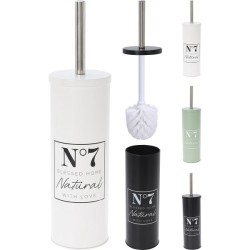 Brosse de toilette dans un support en acier inoxydable