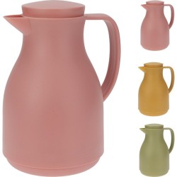 Pichet isotherme en plastique 1000ml disponible en rose, ocre ou vert tendre