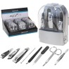 Set de manucure 8 pièces en cassette plastique