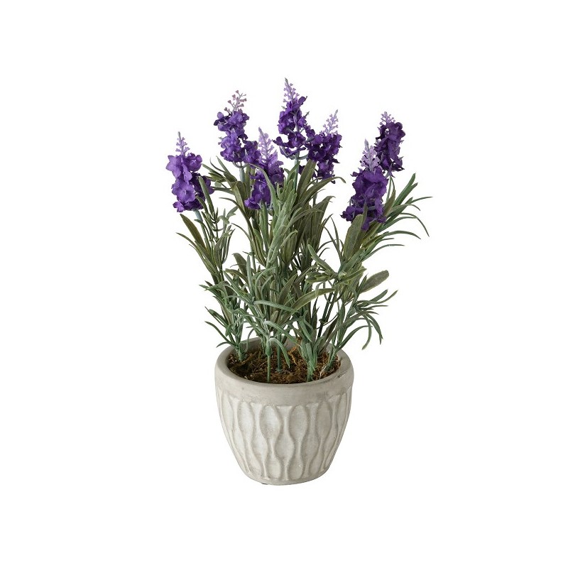 Boltze Home Kunstplant Lavendel in stenen pot H32cm