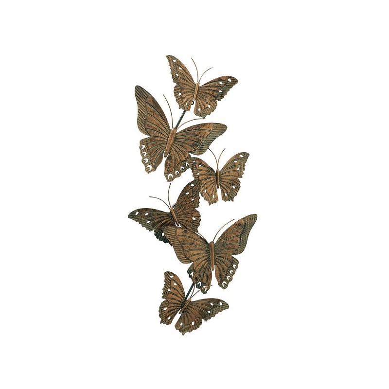 Boltze Home Déco murale en métal avec 6 papillons Jacoba L7 x L51 x H92cm