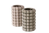 Boltze Home Vaas Morten keramiek met bobbel structuur- H12cm Dia 8cm