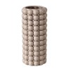 Boltze Home Vase Morten en céramique avec structure bosselée H25cm Dia 11cm Beige avec motif craquelé