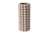 Boltze Home Vase Morten en céramique avec structure bosselée H25cm Dia 11cm Beige avec motif craquelé