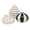 Vase Boltze Home Darleen H11cm disponible en 3 designs différents en noir et blanc.