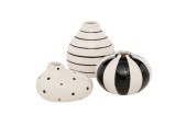 Boltze Home Vaas Darleen H11cm verkrijgbaar in 3 verschillende zwart-wit dessins.
