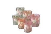 Boltze Home Theelichthouder glas Tulipa-2 delige set groot en klein