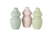 Boltze Home Vaas Maruba H16cm Dia8cm -verkrijgaar in roze, mint of lichtblauw