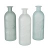 Boltze Home Vase Lesina en verre dépoli avec imprimé floral disponible en vert clair, blanc ou vert
