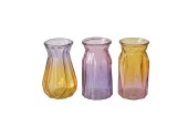 Boltze Home Vaas Shady glas 2-kleurig lila/oranje H15cm Dia9cm