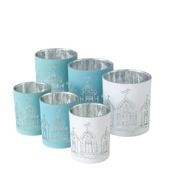 Boltze Home Photophore Beachhouse - ensemble 2 pièces grand et petit