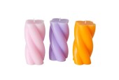 Boltze Home Kaars Twist gedraaide stompkaars H14cm Dia 7cm