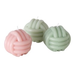 Boltze Home Bougie Noeud en forme de noeud H8cm dia 8.5cm