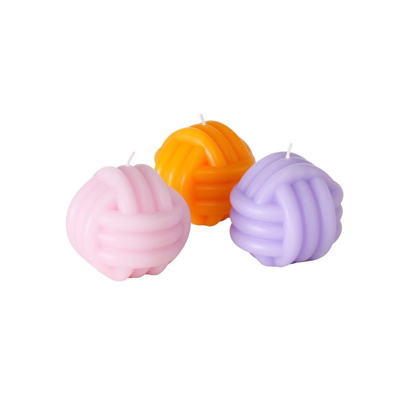 Boltze Home Bougie Noeud en forme de noeud H8cm dia 8.5cm