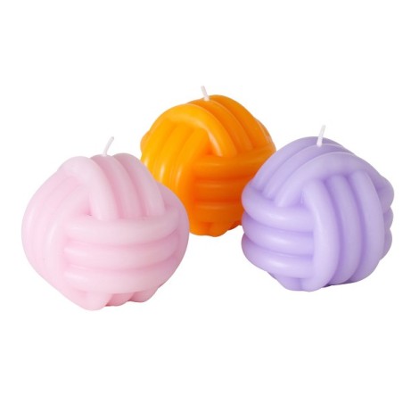 Boltze Home Bougie Noeud en forme de noeud H8cm dia 8.5cm