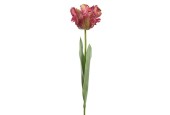 Decoris Tulipe polyester L13-W10-H68cm Rose