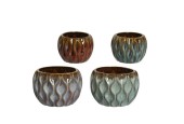 Decoris Planter keramiek set a 2 stuks L14.5-W14.5-H10cm